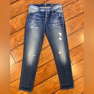 7 For All Mankind jeans womens 29x28 (tag 26) Josefina Skinny Boyfriend blue